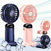 Rechargeable Hand Fan with LED Display