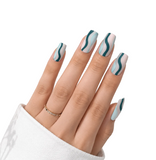 Wavy Tide high quality matte gel ex press on nails set