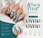Wavy Tide high quality matte gel ex press on nails set