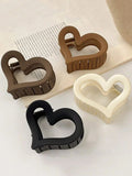 Korean heart matte Egg medium Candy color Hair Claw clips catcher
